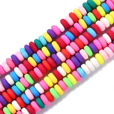 Handmade Polymer Clay Beads Strands X-CLAY-N008-008A-1