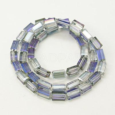 Electroplate Glass Beads EGLA-J023-8x4mm-02-1