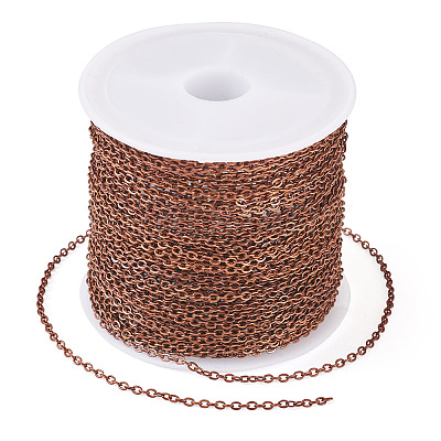 Brass Coated Iron Flat Cable Chains CH-TAC0007-01R-1
