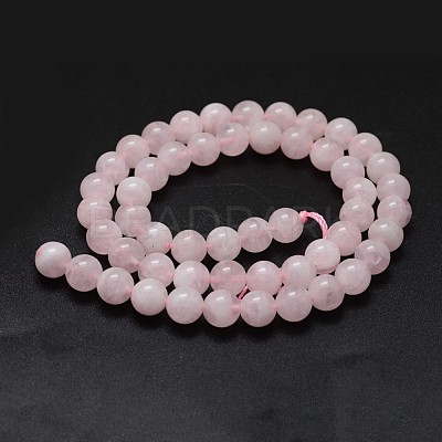 Natural Madagascar Rose Quartz Beads Strands G-K285-33-8mm-01-1
