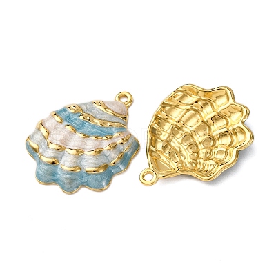 304 Stainless Steel Enamel Pendants STAS-L299-25G-05-1