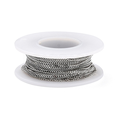 Tarnish Resistant 304 Stainless Steel Curb Chains CHS-D033-02P-02-1