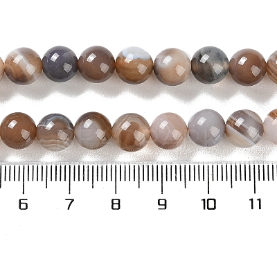 Natural Striped Agate/Banded Agate Beads Strands G-Z060-A01-B14-1