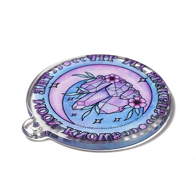 Halloween Printed Acrylic Pendants MACR-G059-04F-1