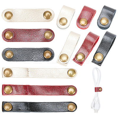 48Pcs 6 Style Cattlehide Cable Straps FIND-CP0001-22-1