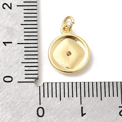 Brass Micro Pave Cubic Zirconia Pendants KK-Z135-05G-03-1