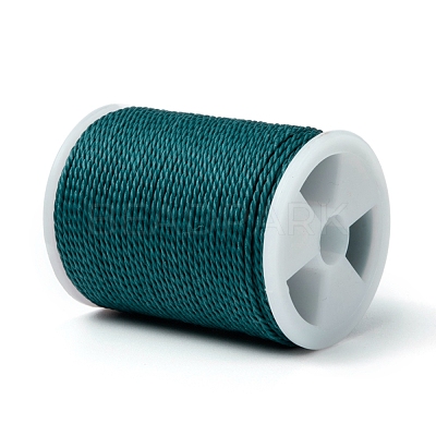 Round Waxed Polyester Cord YC-G006-01-1.0mm-35-1