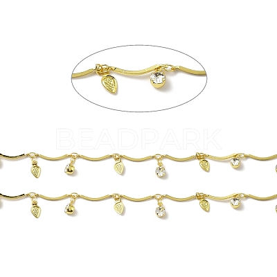 Handmade Eco-friendly Brass Curved Bar Link Chain CHC-E023-29G-1