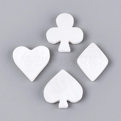 4Pcs 4 Styles Natural Freshwater Shell Beads BSHE-T014-48-1