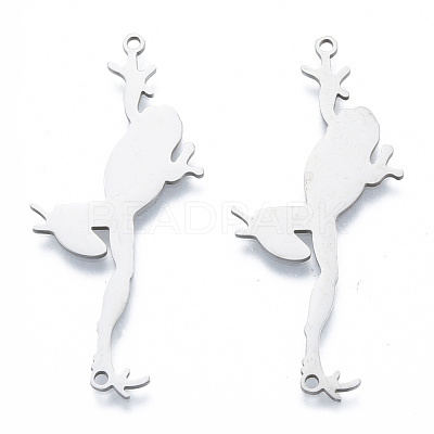 Non-Tarnish 201 Stainless Steel Connector Charms STAS-N090-LA946-1-1