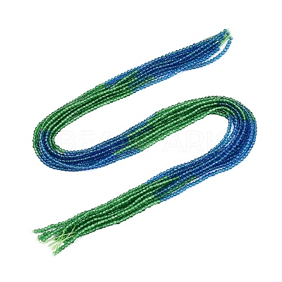 Transparent Glass Beads Strands GLAA-N074-01A-09-1