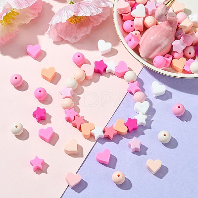 100Pcs Silicone Beads SIL-CJ0001-66-1