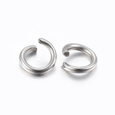 Tarnish Resistant 304 Stainless Steel Open Jump Rings X-STAS-H437-5x0.5mm-1