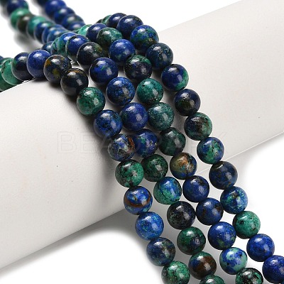 Natural Azurite Beads Strands G-Z110-C02-4mm-1