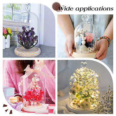 Heart Glass Dome Cover AJEW-WH0794-73-1