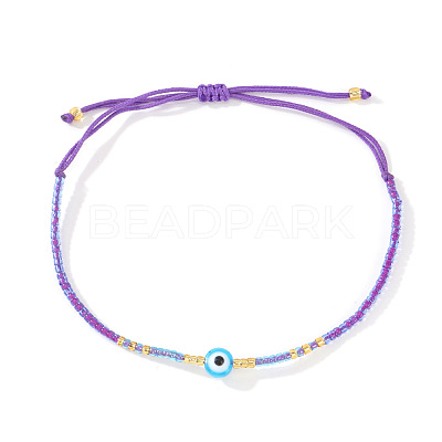 Glass Seed Beaded Braided Bracelets WV7941-9-1