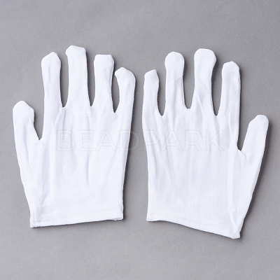 Cotton Gloves AJEW-R061-02-1