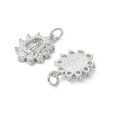 SHEGRACE Brass Micro Pave Cubic Zirconia Pendants XGRQ3P414-617P-1
