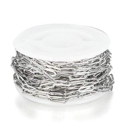 Tarnish Resistant 304 Stainless Steel Paperclip Chains CHS-F010-01F-P-1