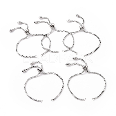 Tarnish Resistant Adjustable 304 Stainless Steel Slider Bracelets Making LS-STAS-T050-030P-1