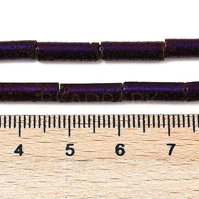 Electroplated Natural Lava Rock Beads Strands G-K388-03B-10-1