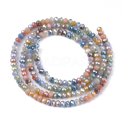 Electroplate Glass Beads Strands X-EGLA-S192-001A-A02-1