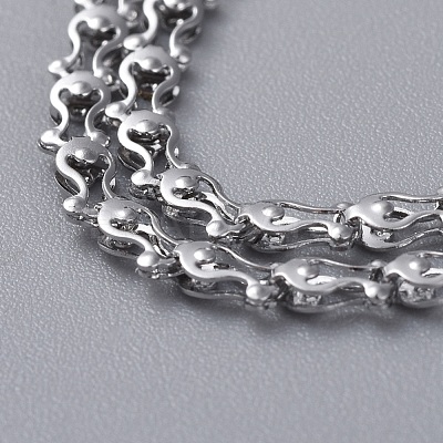 Tarnish Resistant 304 Stainless Steel Chains CHS-K001-64-1