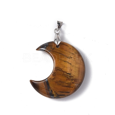 Natural Tiger Eye Pendants G-Z022-04F-1
