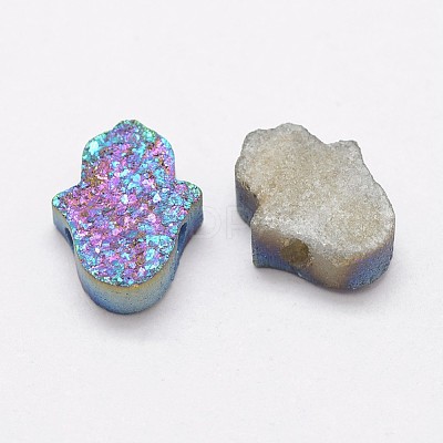 Hamsa Hand Druzy Crystal Beads G-F535-46H-1