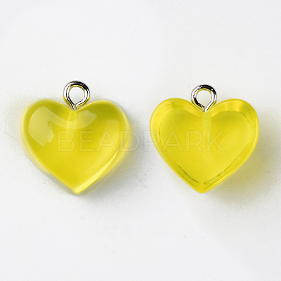 Transparent Resin Pendants RESI-R429-30G-1