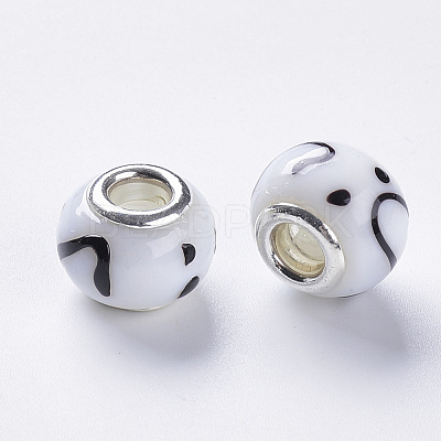 Handmade Lampwork European Beads LAMP-S193-008B-1