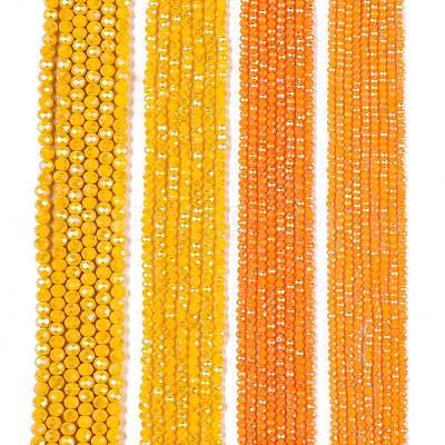 Electroplate Glass Beads Strands EGLA-A044-P4mm-B29-1
