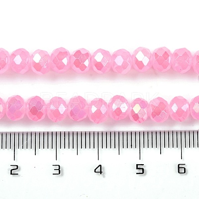 Baking Electroplate Glass Beads Strands DGLA-A039-J10mm-B16-1
