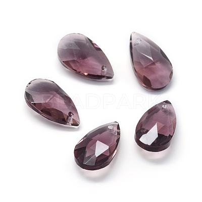 Faceted Glass Pendants GLAA-F069-S-A07-1