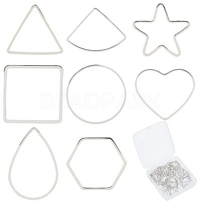 80Pcs 8 Styles Brass Linking Rings KK-CN0002-10A-1