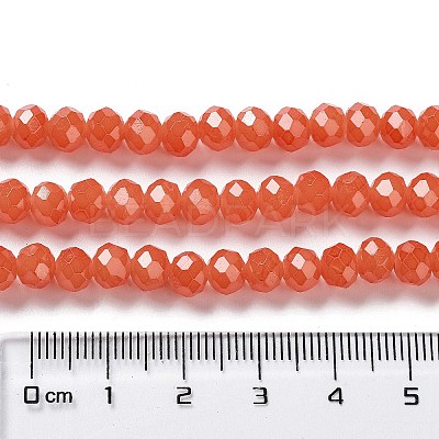 Baking Paint Imitation Jade Glass Bead Strands DGLA-A034-J8MM-A12-1