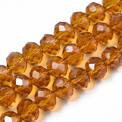 Electroplate Glass Beads Strands EGLA-A034-T8mm-B-1