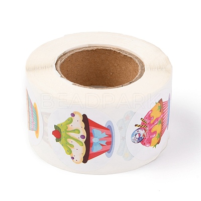 8 Styles Birthday Theme Paper Stickers DIY-L051-005B-1