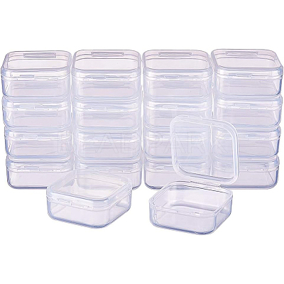 Transparent Plastic Bead Containers CON-BC0004-54-1