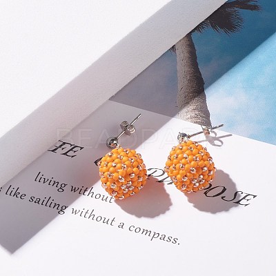 TOHO Japanese Seed Beads Dangle Stud Earrings EJEW-JE04762-03-1