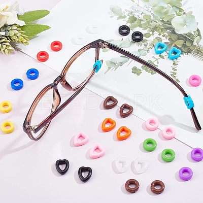 17 Pairs 17 Style Silicone Eyeglasses Ear Grip SIL-NB0001-08-1