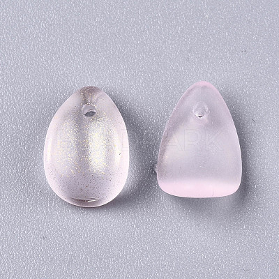 Transparent Spray Painted Glass Charms GLAA-T016-36-E01-1
