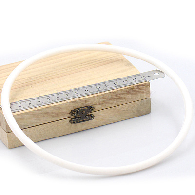 Plastic Macrame Wreath Floral Ring Hoop PW-WG40709-09-1