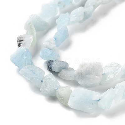 Raw Rough Natural Aquamarine Beads Strands G-B065-C16-1