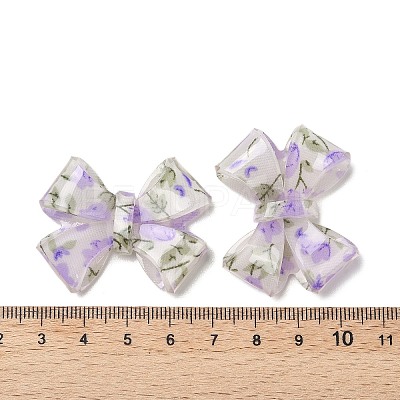 Transparent Printed Acrylic Cabochons OACR-M008-01D-1