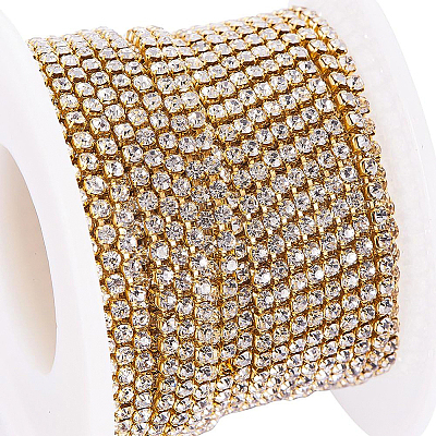 Brass Rhinestone Strass Chains CHC-BC0001-01M-1
