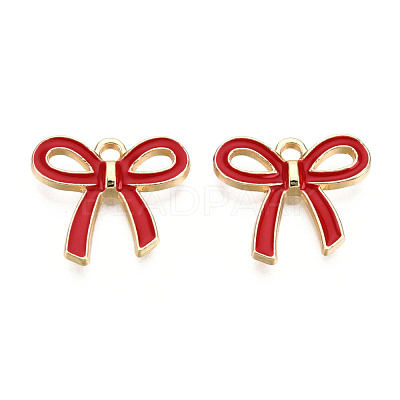 Light Gold Plated Alloy Pendants ENAM-T009-40B-1