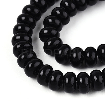 Opaque Spray Painted Glass Beads GLAA-ZX008-8mm-18F-1