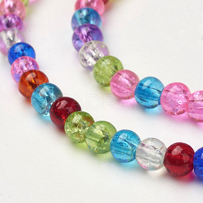 Crackle Glass Beads Strands GGM001-1