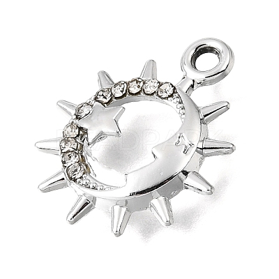 UV Plating Alloy Crystal Rhinestone Pendants RB-CBAD37D-11P-1